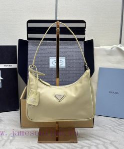Paired version full package, customized), Prada's latest popular leather shoulder strap whitnrm5mdsm