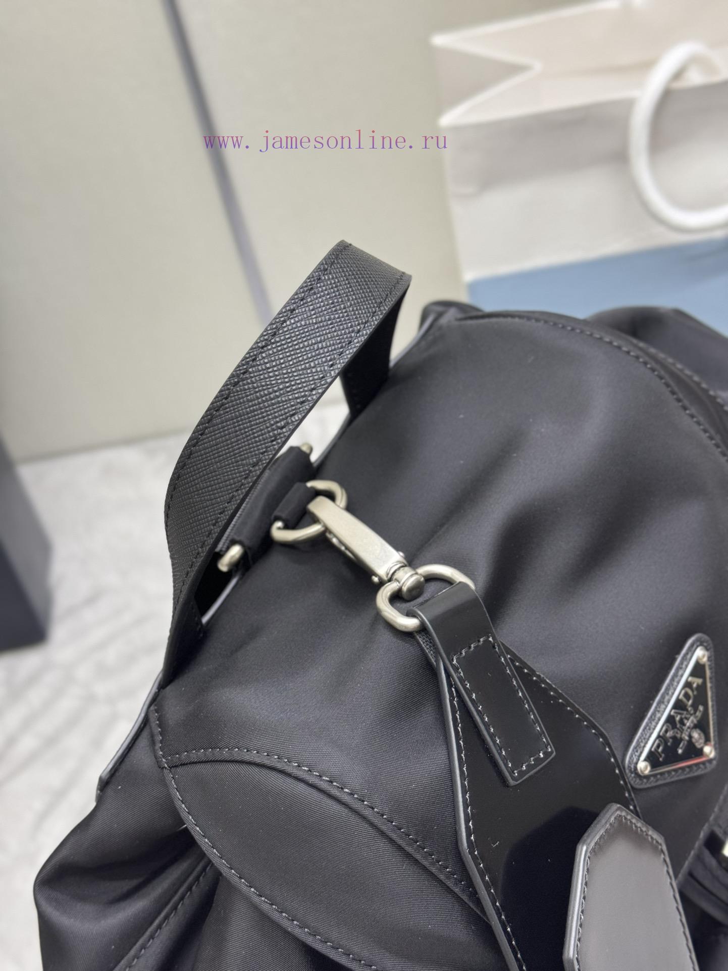 New backpack 2VZ110+glossy leather shoulder strapRetro hardware, this Re Nylon backpack featll9cdd90 - Image 5
