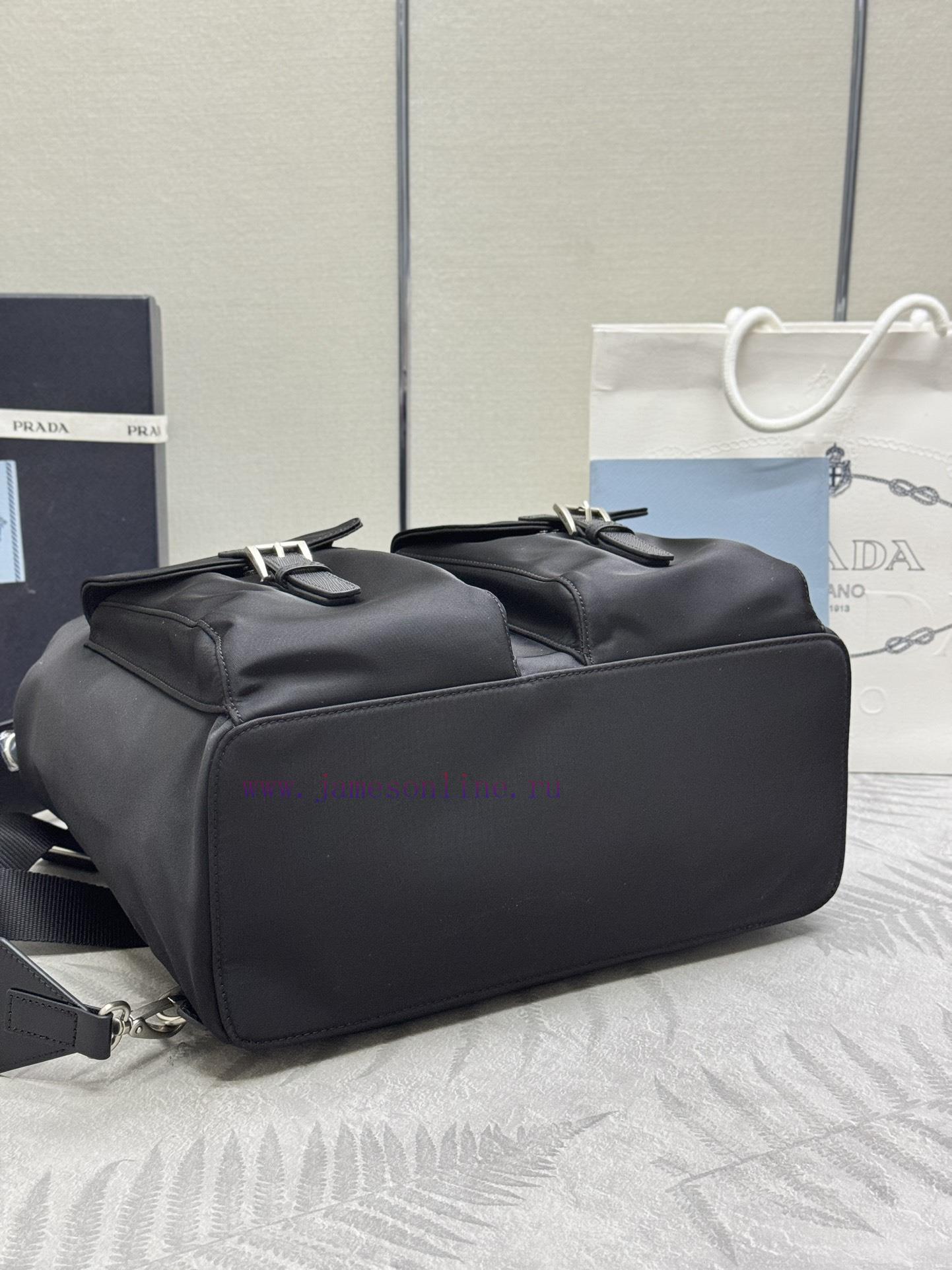 New backpack 2VZ110+glossy leather shoulder strapRetro hardware, this Re Nylon backpack featll9cdd90 - Image 6