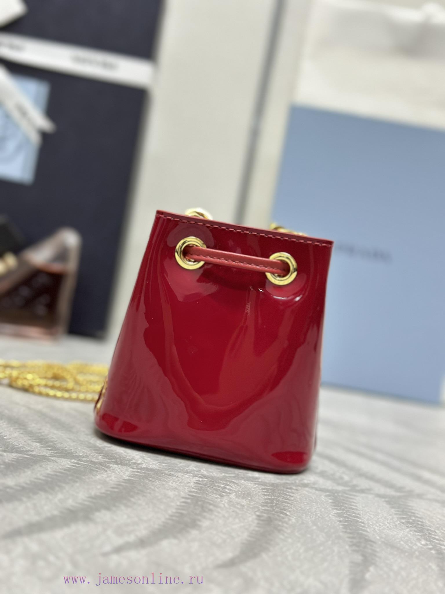 , (Paired version full set packaging, customized), new patent leather small water bucket 1NR0z2vg3xl - Image 3