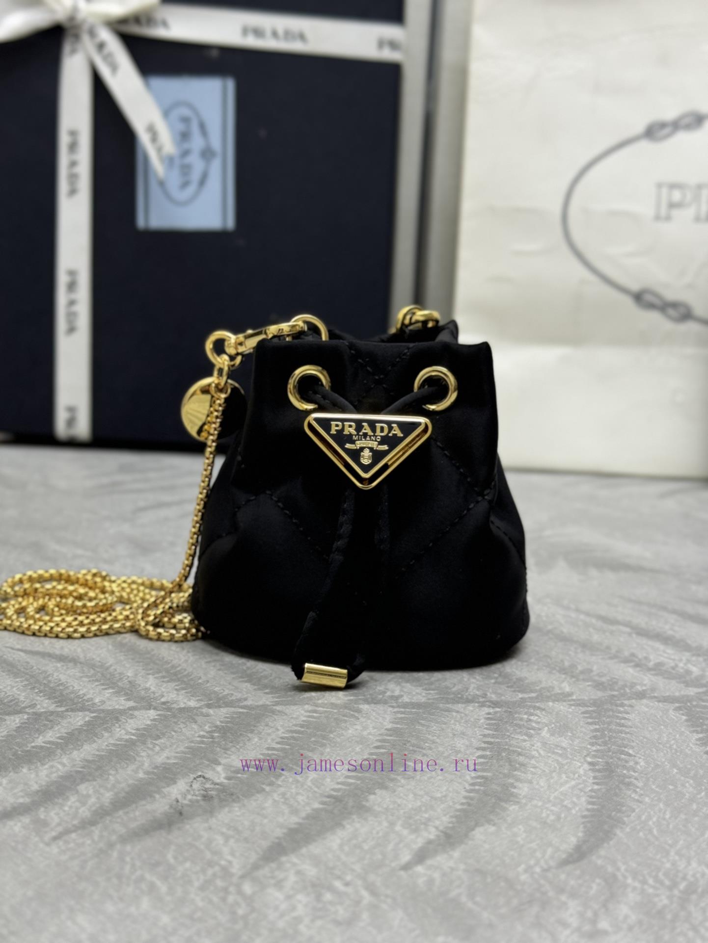 , (Paired version full set packaging, customized), Embroidered grid small water bucket clothv6ml9h6y