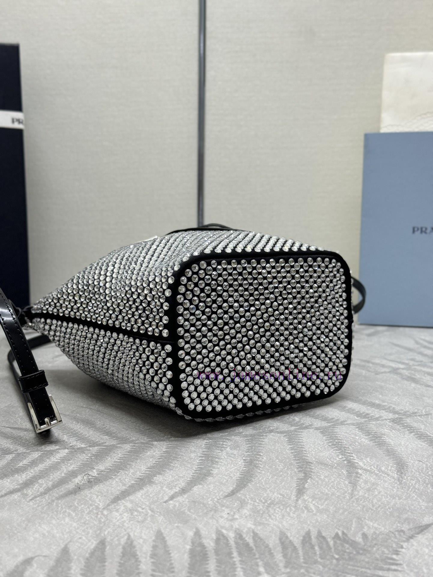 , (Paired version full set packaging, customized), Crystal Bucket Bag 1BE067 White DiamondTh0q59bh6f - Image 6