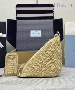 , (complete set of paired packaging, customized), woven triangle bag 1BH190This pure hand womsufysm6