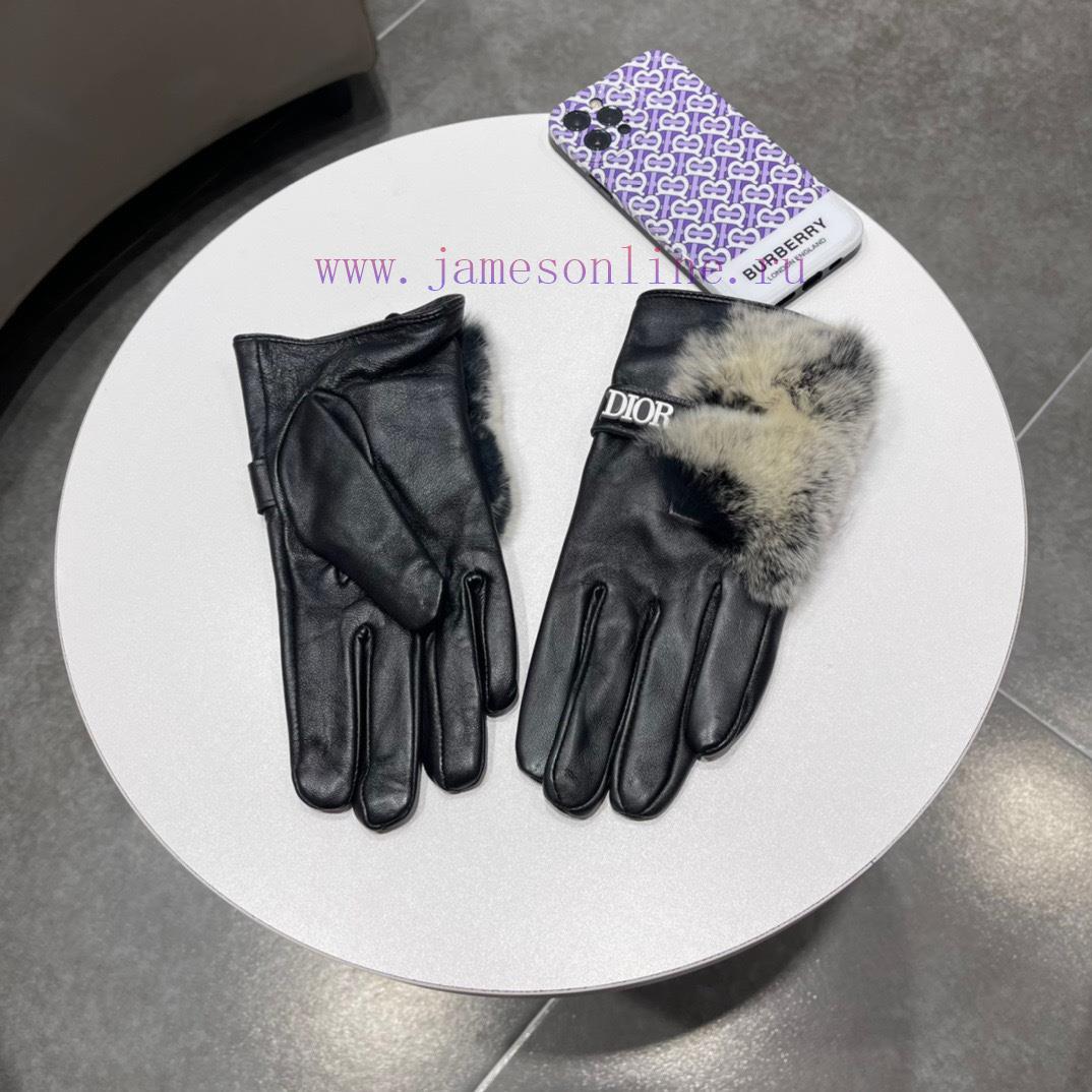 Dior DIDR's new 2023 autumn/winter lazy rabbit fur sheepskin gloves with a touch screen for dv4sxan3 - Image 4