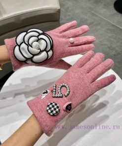 Chanel's new wool gloves, camellia fashion gloves, warm autumn and winter with velvet liningxfp5wil8