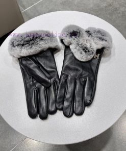Hermes HERMEL's new 2023 autumn and winter lazy rabbit fur sheepskin gloves with a touch scrxu5xrlf3