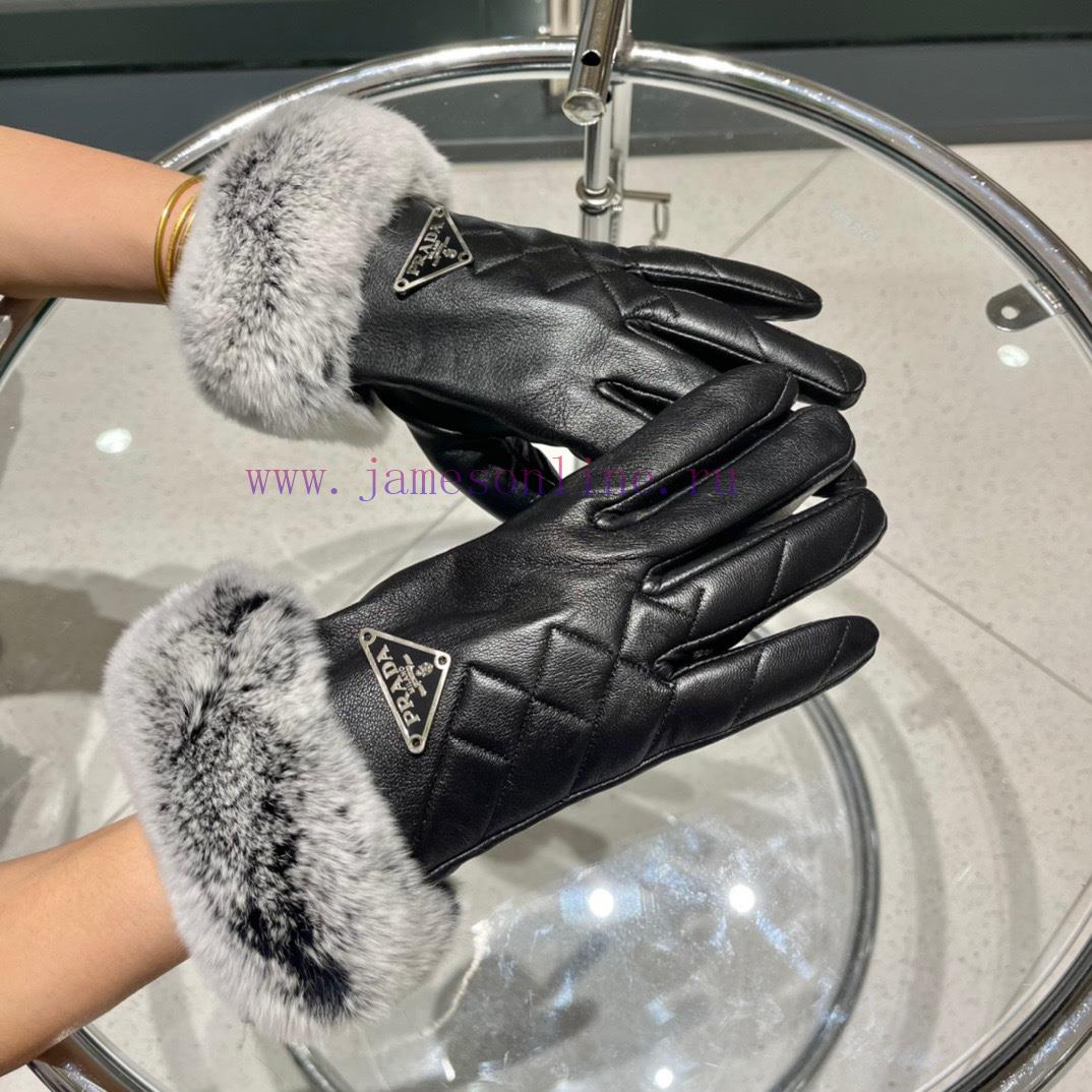 RADA Prada 2023 🧤 Autumn and winter big H lazy rabbit fur sheepskin gloves with mobile phone2eegtv1r - Image 5