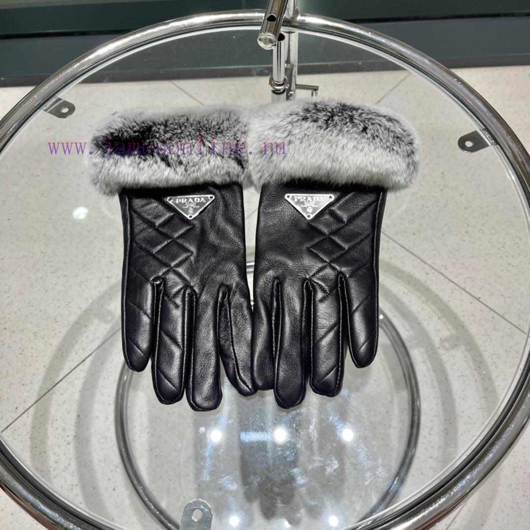 RADA Prada 2023 🧤 Autumn and winter big H lazy rabbit fur sheepskin gloves with mobile phone2eegtv1r - Image 6