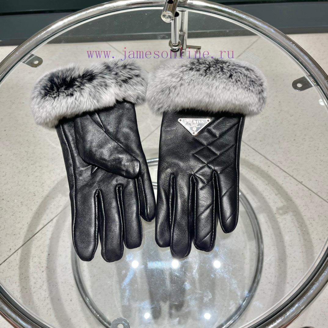RADA Prada 2023 🧤 Autumn and winter big H lazy rabbit fur sheepskin gloves with mobile phone2eegtv1r - Image 8
