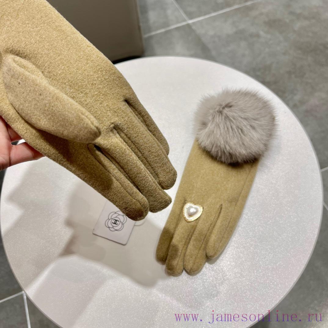 Hermes 2022 autumn and winter with fox fur ball wool gloves is worth comparing with differenvao5mril - Image 5
