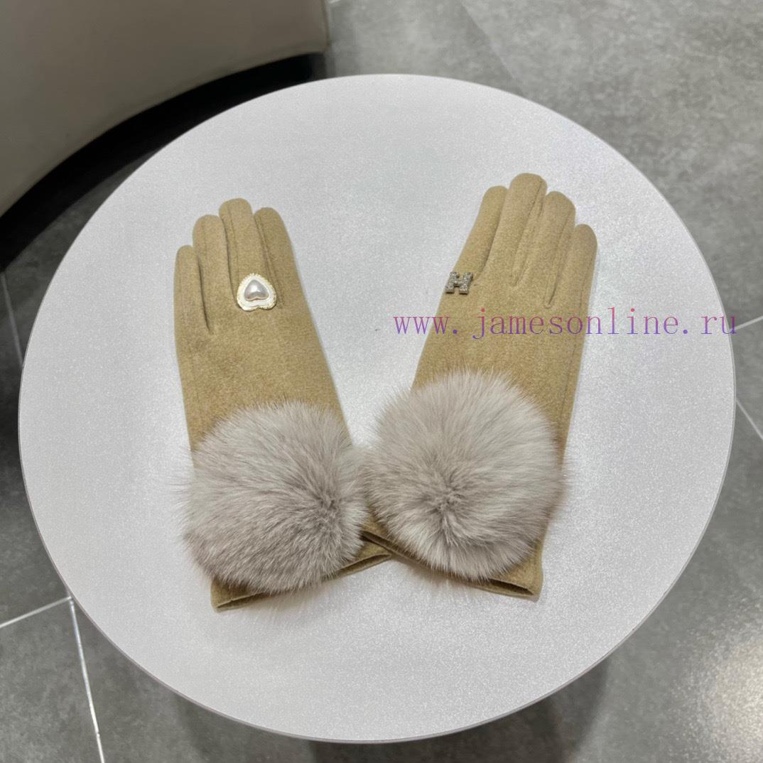 Hermes 2022 autumn and winter with fox fur ball wool gloves is worth comparing with differenvao5mril - Image 6