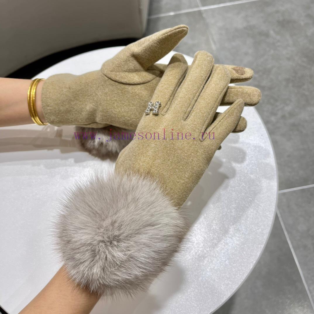 Hermes 2022 autumn and winter with fox fur ball wool gloves is worth comparing with differenvao5mril - Image 10