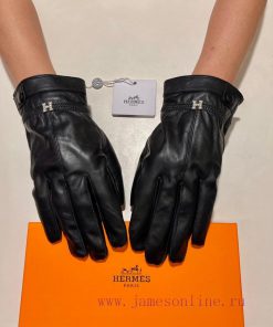 Hermes Men's Gloves Selected High Quality Cotton Sheepskin Soft and Delicate 🦊  The insulati3ovggxki