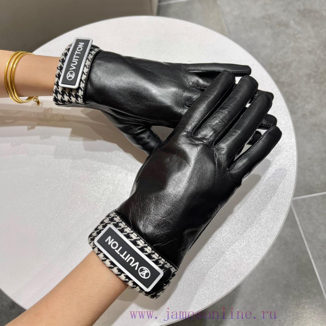 Newly launched embroidered touchscreen women's gloves LV official website synchronized with y9kel4wa - Image 2