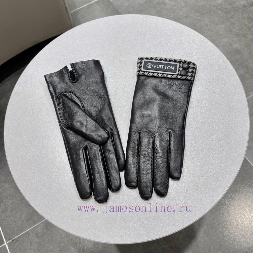 Newly launched embroidered touchscreen women's gloves LV official website synchronized with y9kel4wa - Image 5