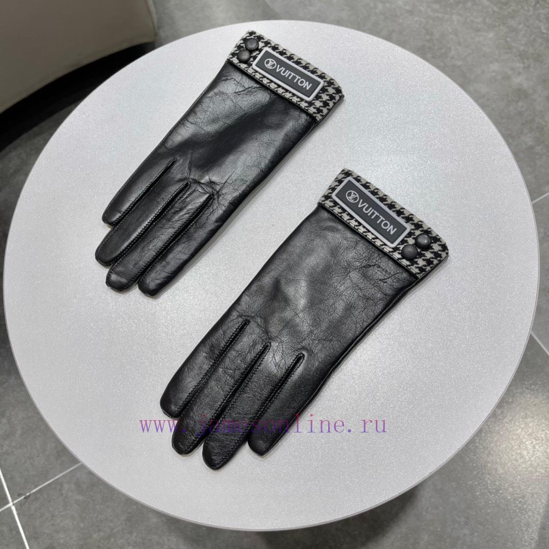 Newly launched embroidered touchscreen women's gloves LV official website synchronized with y9kel4wa - Image 9