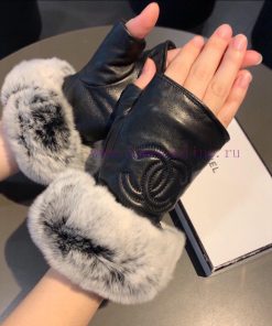 Chanel 2023 autumn and winter short lazy rabbit fur ribbed gloves are worth comparing with dbfjgdc4u