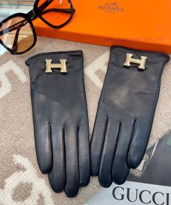 New Release Hermes Touchscreen Women's Gloves Official Website Synchronized with Women's New4cg35kr2