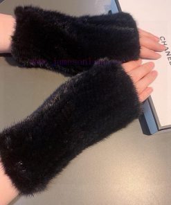 BatchChanel 2024 autumn/winter mink fur dew finger gloves are a must-have item for goddess Jt7iie31e