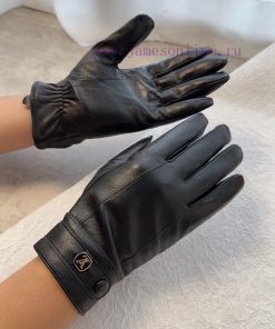 LV Men's New Product Sheepskin Gloves, Fashionable Gloves, Warm in Autumn and Winter with Veaack7pq9