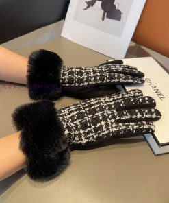 Chanel wool gloves, fashionable gloves, warm in autumn and winter with fleece lining, classim2v4qekb