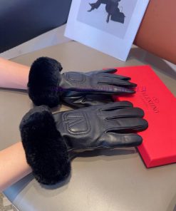 Valentino Sheepskin Gloves, Fashionable Gloves, Warm in Autumn and Winter with Velvet Inner t42fqunb