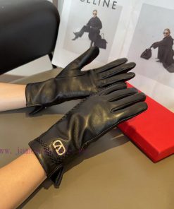 Valentino Sheepskin Gloves, Fashionable Gloves, Warm Interior for Autumn and Winter, Classices60hkoi