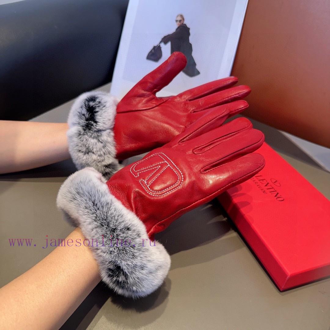 Valentino Sheepskin Gloves, Fashionable Gloves, Warm in Autumn and Winter with Velvet Inner lwor0byl - Image 2