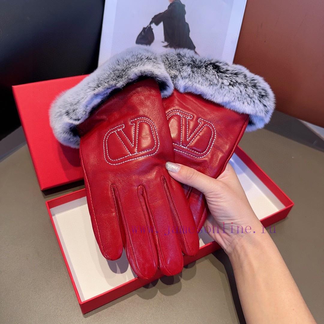 Valentino Sheepskin Gloves, Fashionable Gloves, Warm in Autumn and Winter with Velvet Inner lwor0byl - Image 9