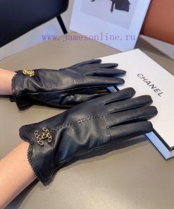 Chanel Sheepskin Gloves, Fashionable Gloves, Warm in Autumn and Winter with Velvet Inner Linbchbgnud
