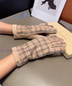 Burberry wool gloves, fashionable gloves, warm interior for autumn and winter, classic and sxiec0pgc