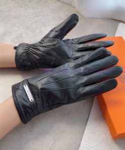 Hermes Women's Sheepskin Gloves, Fashionable Gloves, Warm in Autumn and Winter with Velvet Ijz1mkqx1