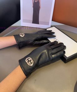 Gucci Sheepskin Gloves, Fashionable Gloves, Warm in Autumn and Winter with Velvet Inner Linidbzaqt00