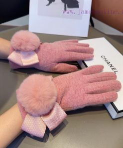 Chanel wool gloves, fashionable gloves, warm in autumn and winter with fleece lining, classiy5emi5up