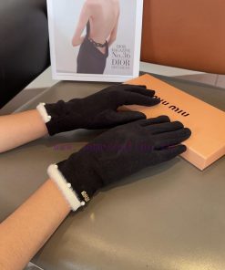 Miumiu women's gloves, fashionable gloves, classic and simple, super comfortable to handle, moofwi5q