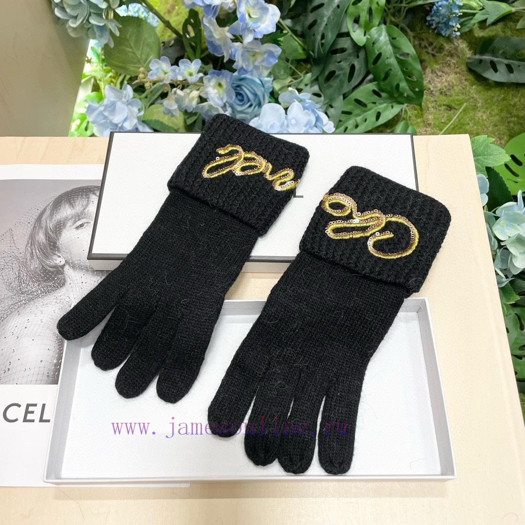 Top selling CHANEL autumn/winter wool knitted gloves with matching packaging 🧤 The solid colb6d0vc4u - Image 7