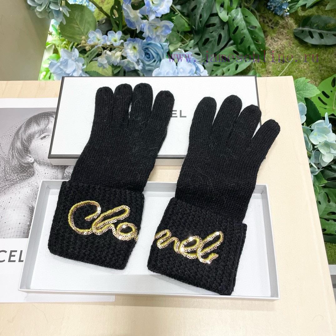 Top selling CHANEL autumn/winter wool knitted gloves with matching packaging 🧤 The solid colb6d0vc4u - Image 8