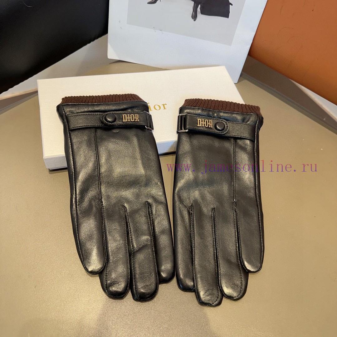 Dior Men's New Product Sheepskin Gloves, Fashionable Gloves, Warm in Autumn and Winter with mz305zbi - Image 7