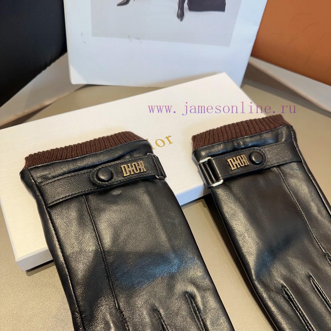 Dior Men's New Product Sheepskin Gloves, Fashionable Gloves, Warm in Autumn and Winter with mz305zbi - Image 8