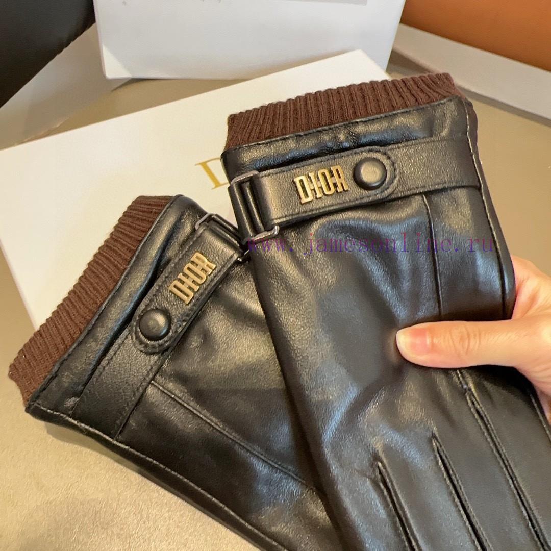 Dior Men's New Product Sheepskin Gloves, Fashionable Gloves, Warm in Autumn and Winter with mz305zbi - Image 10