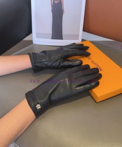 LV sheepskin gloves, fashionable gloves, warm autumn and winter with velvet lining, classic 94n3xq4b