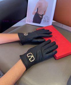 Valentino Sheepskin Gloves, Fashionable Gloves, Warm Interior for Autumn and Winter, Classicye3gurzt