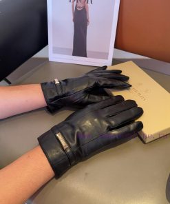 Burberry Men's New Sheepskin Gloves, Fashionable Gloves, Warm in Autumn and Winter with Velvo10uk8dk