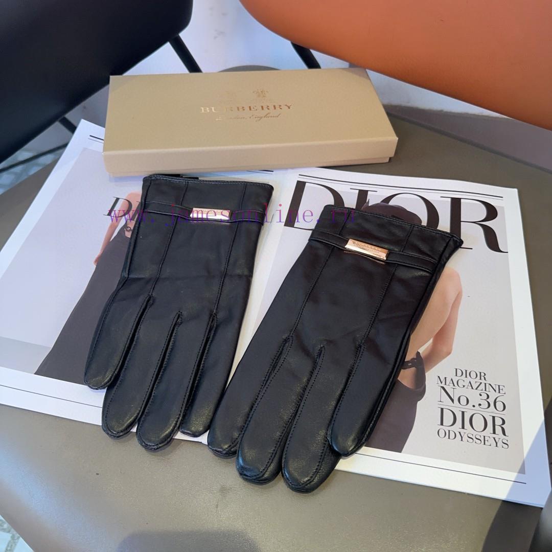 Burberry Men's New Sheepskin Gloves, Fashionable Gloves, Warm in Autumn and Winter with Velvo10uk8dk - Image 5