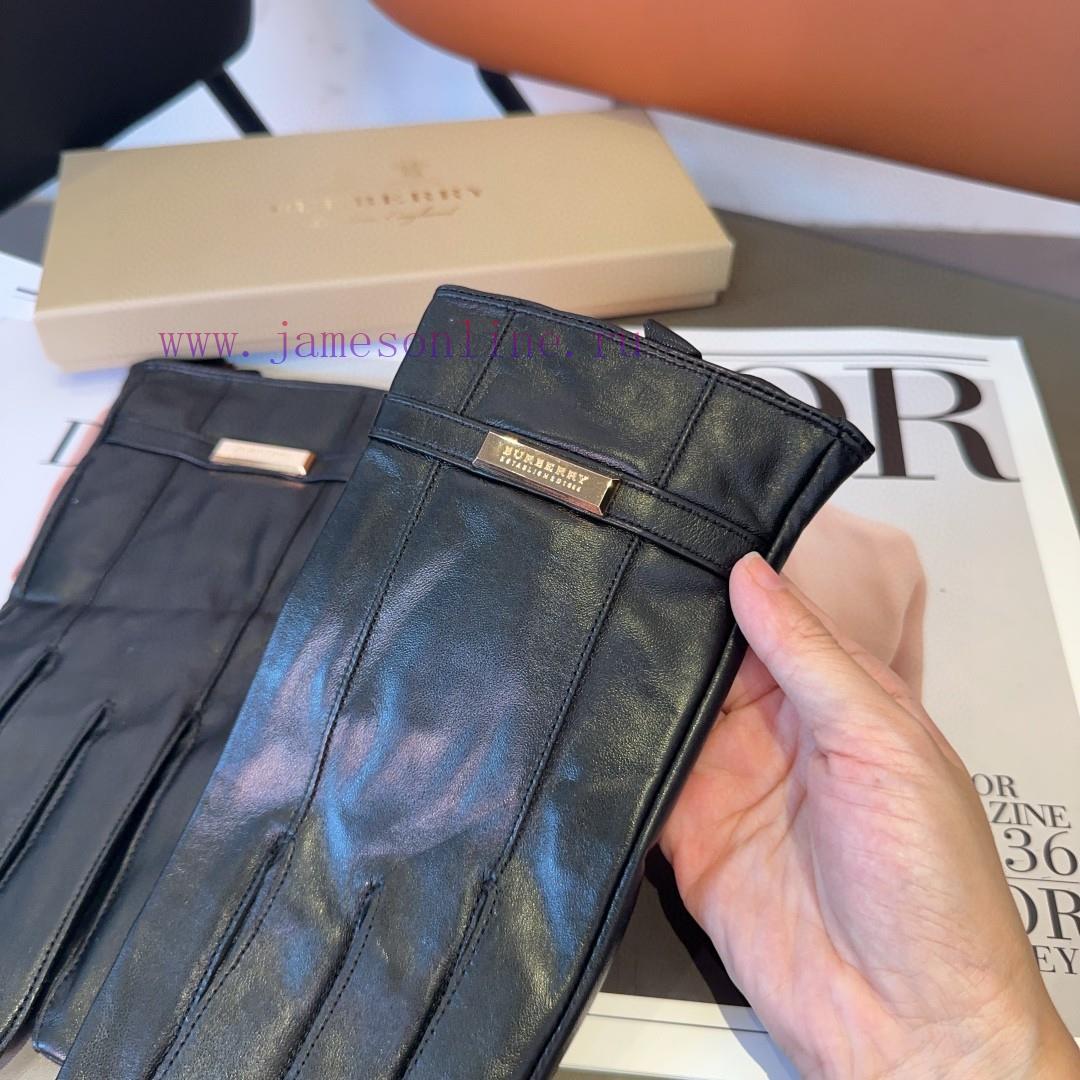 Burberry Men's New Sheepskin Gloves, Fashionable Gloves, Warm in Autumn and Winter with Velvo10uk8dk - Image 6