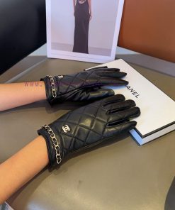Chanel Sheepskin Gloves, Fashionable Gloves, Warm in Autumn and Winter with Velvet Inner Linc8tyb97o
