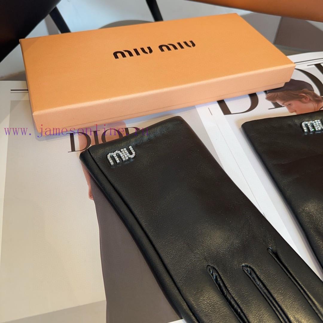 Miumiu gloves, fashionable gloves, warm in autumn and winter with velvet lining, classic and9wwvv489 - Image 9