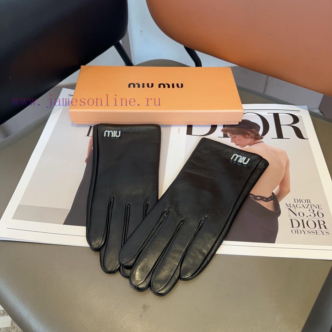 Miumiu gloves, fashionable gloves, warm in autumn and winter with velvet lining, classic and9wwvv489 - Image 11