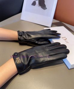Dior sheepskin gloves, fashionable gloves, warm interior for autumn and winter, classic and fhq49nv2