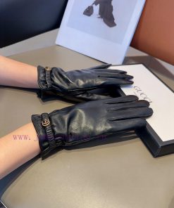 Gucci Women's Sheepskin Gloves, Fashionable Gloves, Warm in Autumn and Winter with Velvet Ino4acvhbk